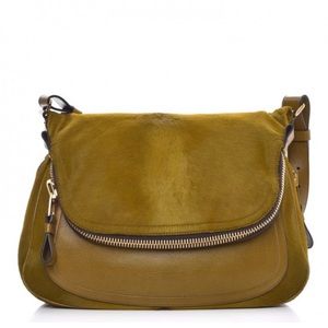 TOM FORD Calfskin Calf Hair Large Jennifer in Olive.